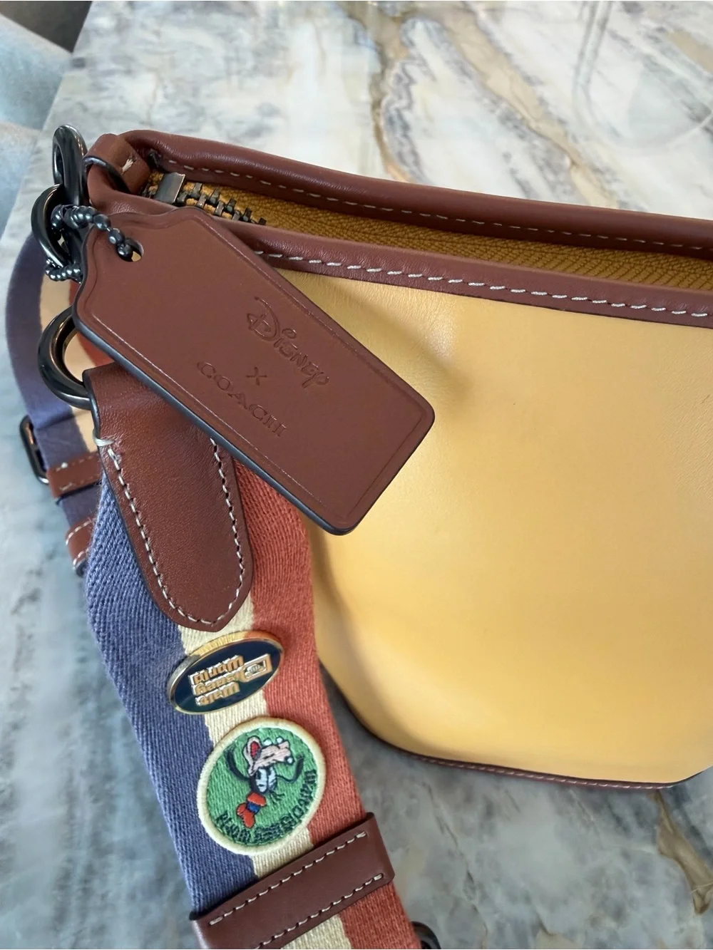 Coach x Disney Duffle 13 with patches 50th anniversary leather bag NWOT